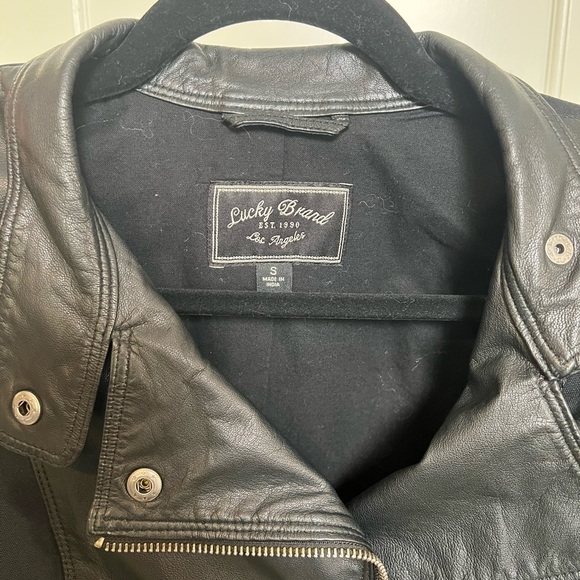 Lucky Brand Leather and Cotton Moto Jacket (Small) - Picture 5 of 5